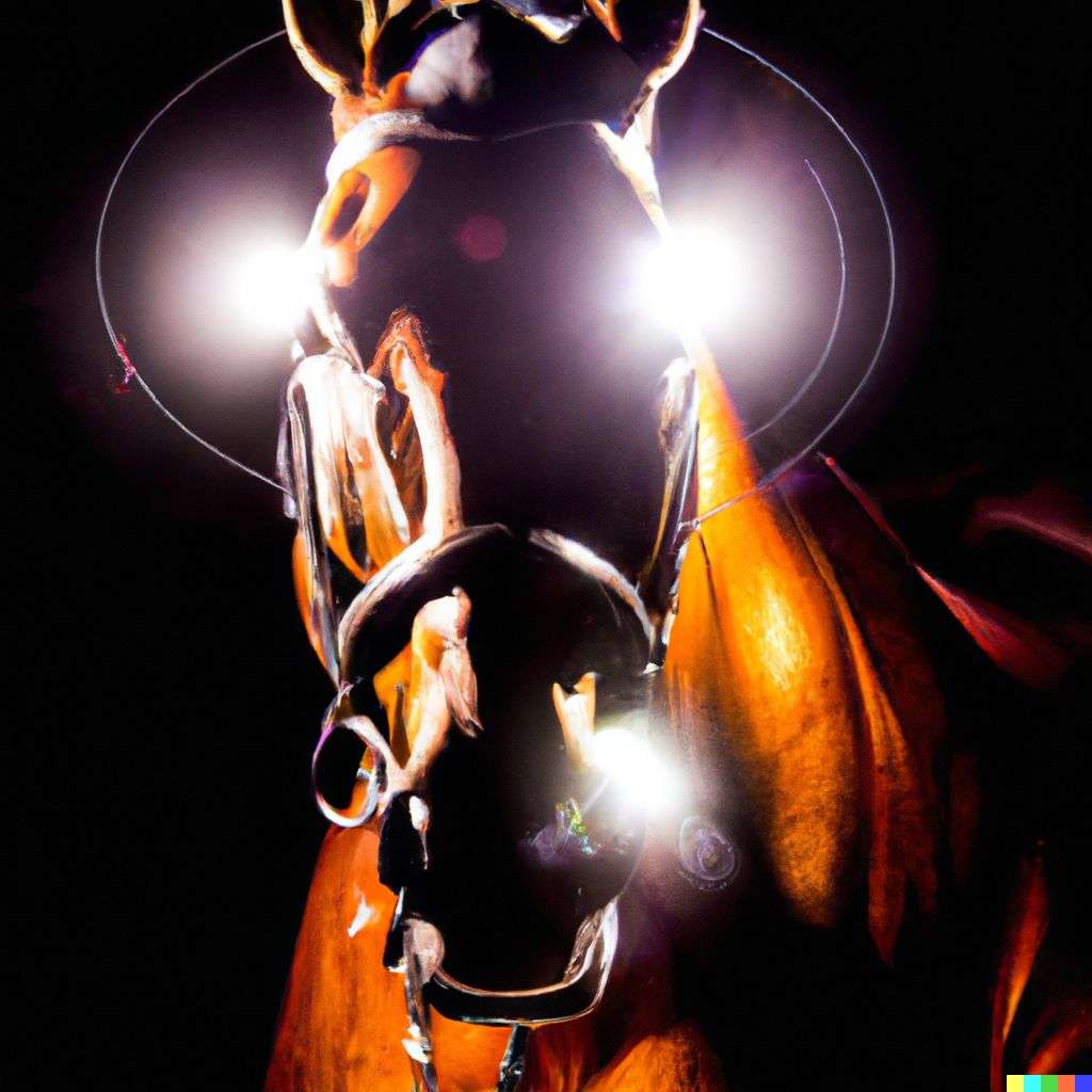 a horse, photograph, colorful lighting